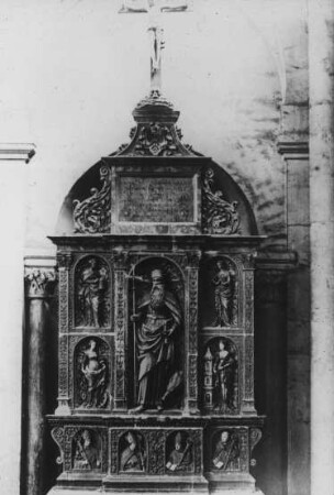 Brauweiler, ehem. Benediktinerabteikirche, heute kath. Pfarrkirche SS. Nikolaus und Medardus, Antoniusretabel, im südl. Querschiffam nordöstl. Vierungspfeiöer