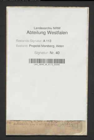 Urkundenverzeichnis.