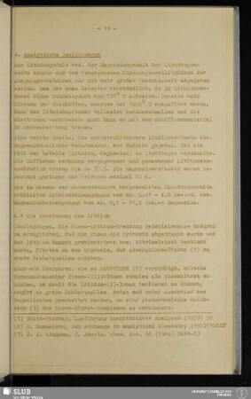 4. Analytische Bestimmungen