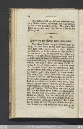 79. Flachs wie die schönste Seide zuzubereiten.