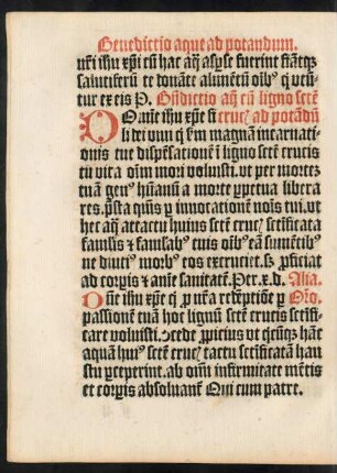 Benedictio aquae cum ligno sancte crucis ...