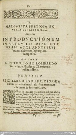 XI. MARGARITA PRETIOSA NOVELLA CORRECTISSIMA.