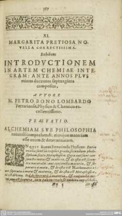 XI. MARGARITA PRETIOSA NOVELLA CORRECTISSIMA.