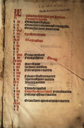 Incipit liber Missalis s[ecundu]m ordine[m] siue breuiariu[m] chori ecclesie Ratisponensis