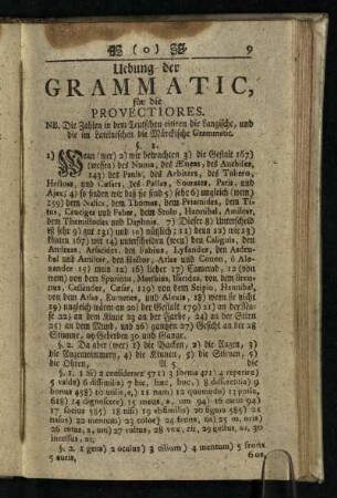 Uebung der Grammatic, für die Provectiores