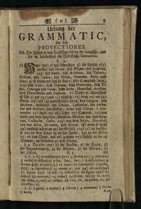 Uebung der Grammatic, für die Provectiores