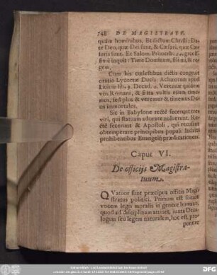 Caput VI. De officiis Magistratuum.