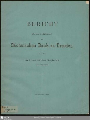 51.1916: Bericht : über das ... Geschäftsjahr ...
