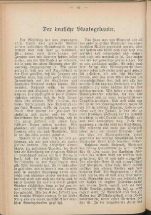 Der deutsche Staatsgedanke.