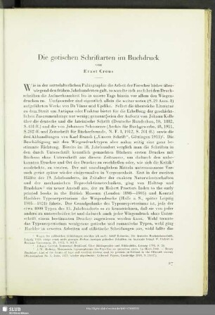 Die gotischen Schriftarten im Buchdruck