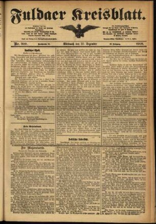 Ausgabe vom Mittwoch, den 30. Dezember 1908.