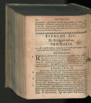 Titulus XIV. De replicationibus.
