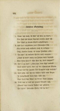 Achter Gesang (unvollständig)