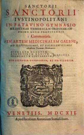 Commentaria in Artem medicinalem Galeni