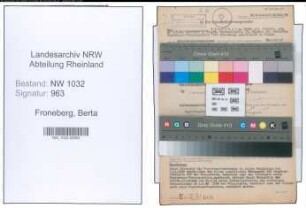 Entnazifizierung Berta Froneberg , geb. 07.06.1904 ()