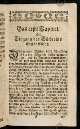 1-12, Das erste Capitel