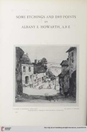 Some etchings and dry-points by Albany E. Howarth, A. R. E.