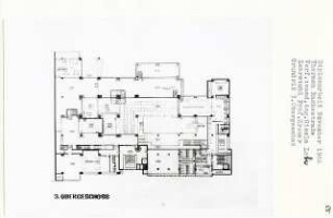 Thermen Rankestraße, Berlin-Charlottenburg (Diplomarbeit bei Willy Kreuer): Grundriss 3. Obergeschoss