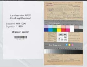 Entnazifizierung Walter Draeger, geb. 08.02.1900 (Beamter)
