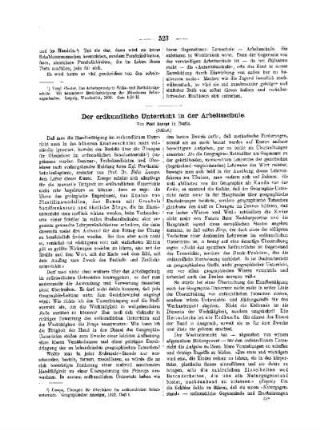 Der erdkundliche Unterricht in der Arbeitsschule : (Schluß)