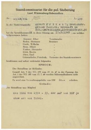 Friesch, Albert