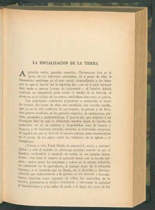 La socialización de la tierra