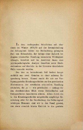 Über einen Fall von Mord der eigenen Kinder durch eine Melancholische