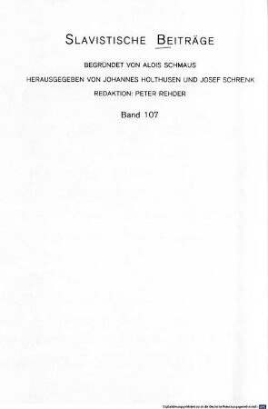 Die ältesten tschechischen Evangeliare : Edition, Text- und Sprachanalyse der ersten Redaktion