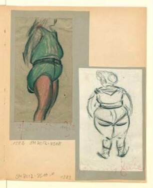 Frau in Sportbekleidung, Rückenansicht