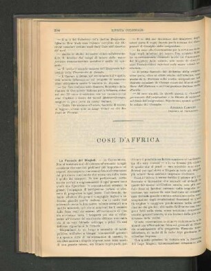 Cose D'Affrica.