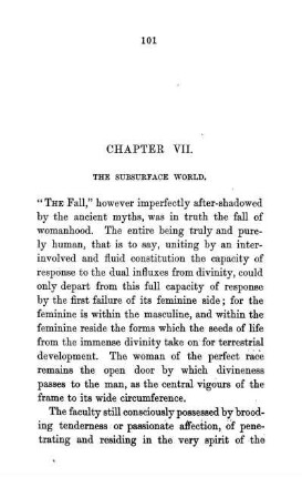 Chapter VII. The Subsurface World.
