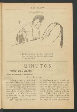 Minutos : "Oro del alma" por Guillermo Mercado. Libro.