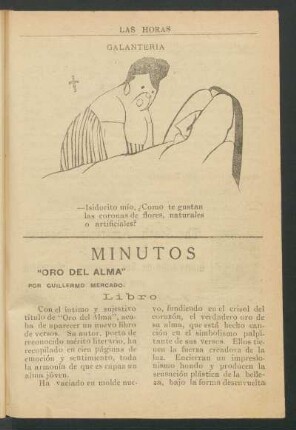 Minutos : "Oro del alma" por Guillermo Mercado. Libro.