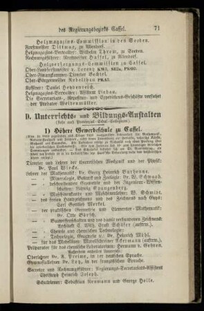 Unterrichts- und Bildungs-Anstalten
