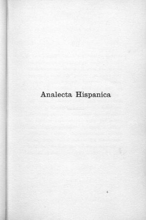 Analecta Hispanica
