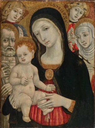 Maria mit dem Kind, den Heiligen Hieronymus, Katharina von Siena und zwei Engeln
