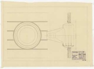 GDF Wüstenrot, Ludwigsburg Innenausbau: Deckenstrahler Eingangshalle: Ansicht, Schnitt 1:1