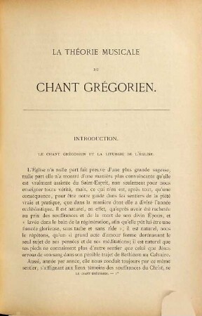 La théorie musicale du chant Grégorien