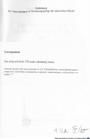 Die Vereinigungen im Verfassungsgefüge der lateinischen Kirche