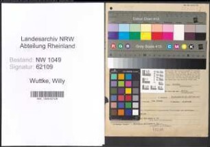 Entnazifizierung Willy Wuttke , geb. 04.04.1905 (Arbeiter)