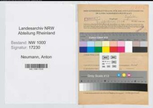 Entnazifizierung Anton Neumann, geb. 17.03.1889 (Lehrer)