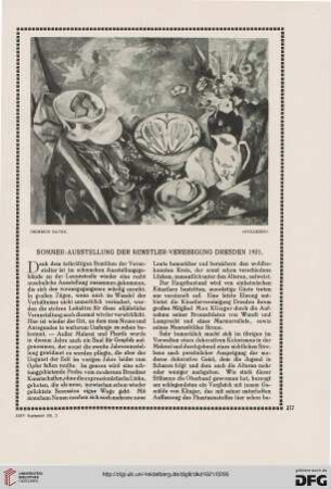 Sommer-Ausstellung der Künstler-Vereinigung Dresden 1921