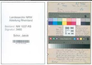 Entnazifizierung Jakob Schor , geb. 20.06.1903 (Stadtinspektor)
