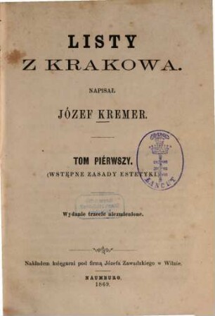 Listy z Krakowa, 1