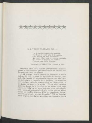 I - La invasión unitaria del 39