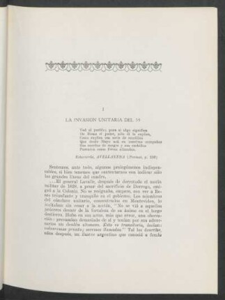 I - La invasión unitaria del 39