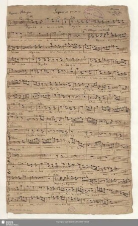 Masses - Mus.3356-D-512a : V (5), Coro, orch - B|b; Hob XXII:13