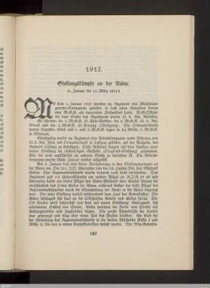 Stellungskämpfe an der Aisne