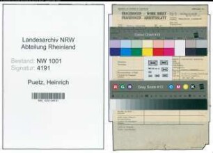 Entnazifizierung Heinrich Puetz, geb. 27.08.1899 (Lehrer)
