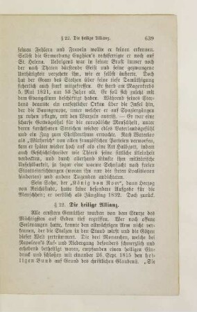 22. Die heilige Allianz